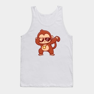 Cool Monkey Dabbing Cartoon Tank Top